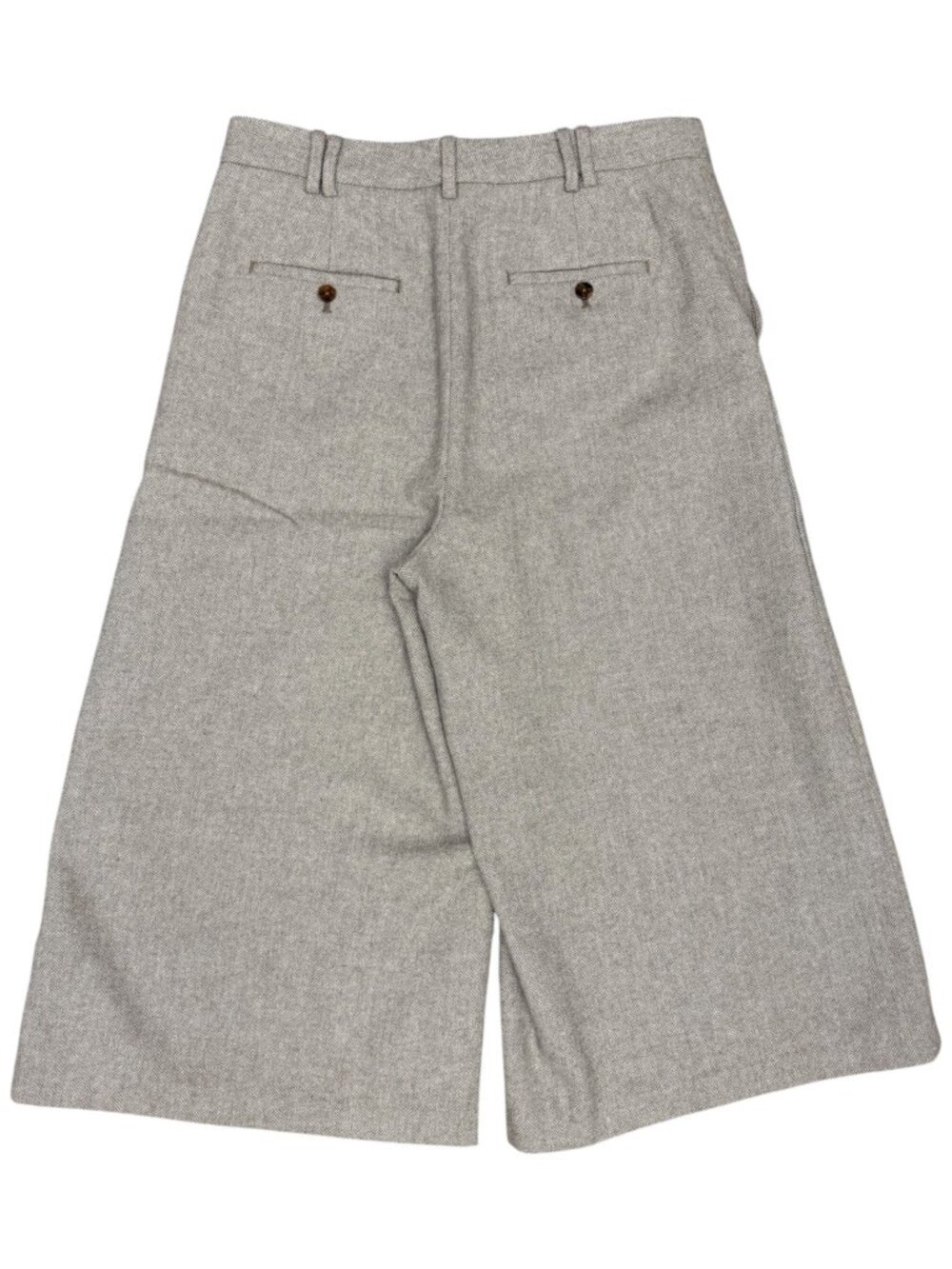 BANANA REPUBLIC Women's EUC Wide Leg Lined Herringbone Wool Culotte | Size 12 - Picture 3 of 9